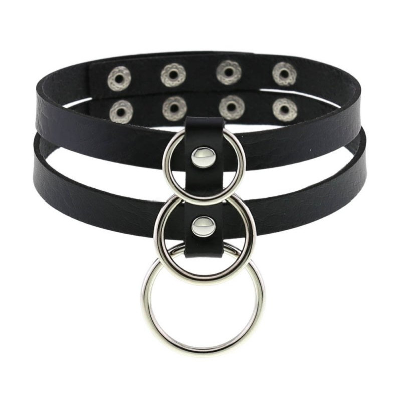 Joy Jewels Ras de cou Tri Rings Noir